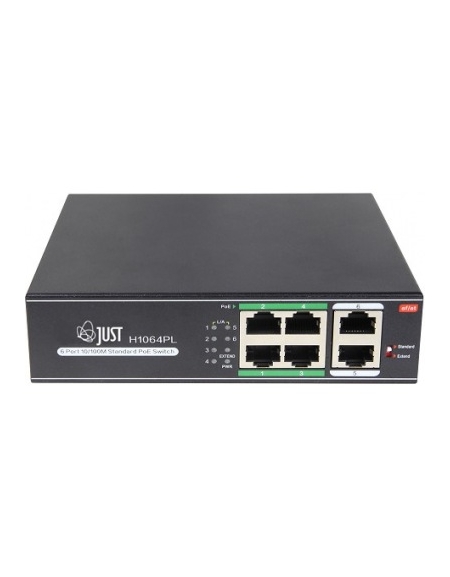 6 портовый PoE Ethernet коммутатор JT-H1064PL