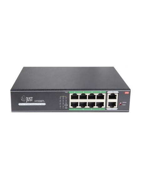 10 портовый PoE Ethernet коммутатор JT-H1108PL